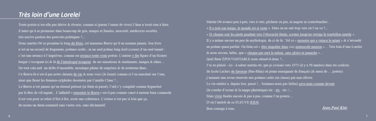 Extrait du livre de martin ott "Le fleuve avec un grand R" • Recueil de poésies et de photographies sur le Rhin. Préface de Jean-Paul Klée